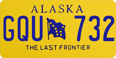 AK license plate GQU732