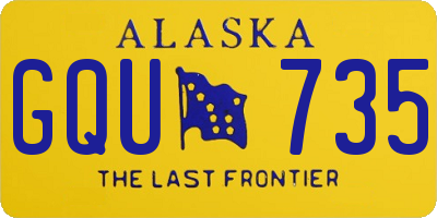 AK license plate GQU735