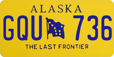 AK license plate GQU736