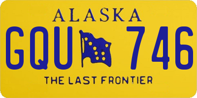 AK license plate GQU746