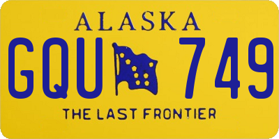 AK license plate GQU749