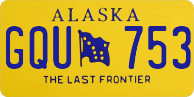 AK license plate GQU753