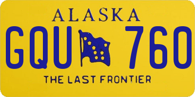 AK license plate GQU760