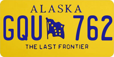AK license plate GQU762