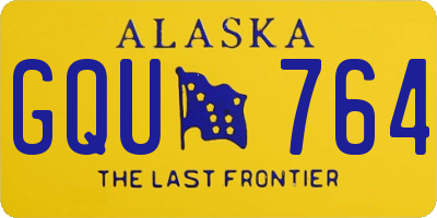 AK license plate GQU764