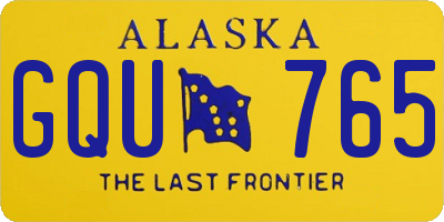 AK license plate GQU765
