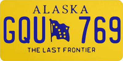 AK license plate GQU769