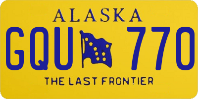 AK license plate GQU770