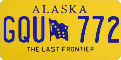AK license plate GQU772