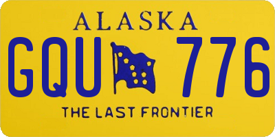AK license plate GQU776