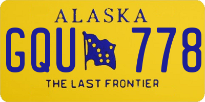 AK license plate GQU778