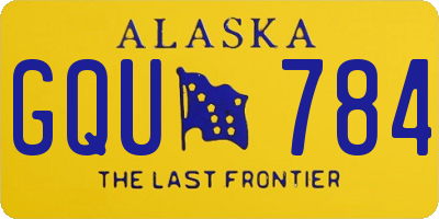 AK license plate GQU784