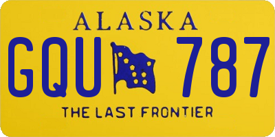 AK license plate GQU787