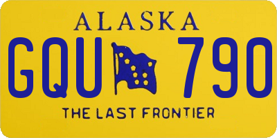 AK license plate GQU790