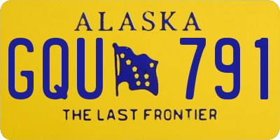 AK license plate GQU791