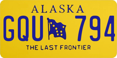 AK license plate GQU794