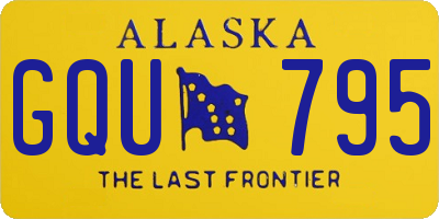 AK license plate GQU795