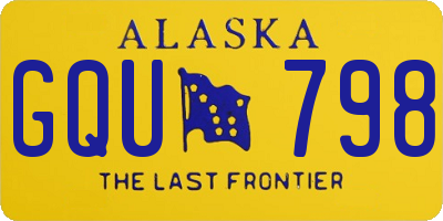 AK license plate GQU798