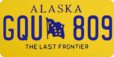 AK license plate GQU809