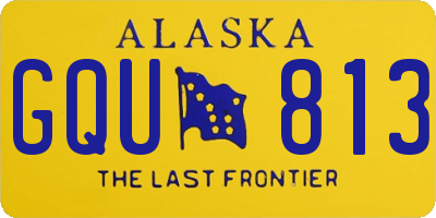 AK license plate GQU813