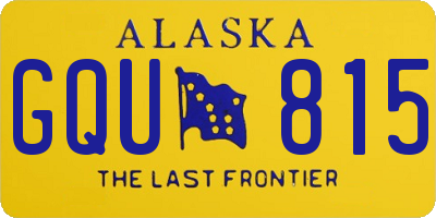 AK license plate GQU815