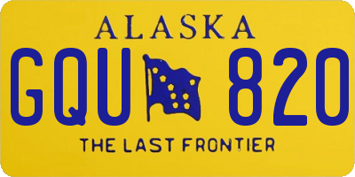 AK license plate GQU820