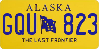 AK license plate GQU823