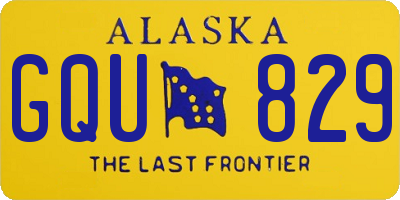 AK license plate GQU829