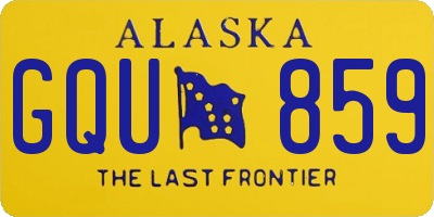 AK license plate GQU859