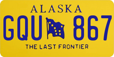 AK license plate GQU867