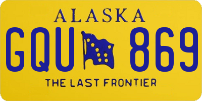 AK license plate GQU869