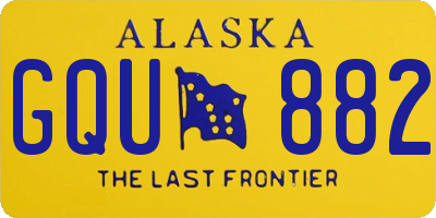 AK license plate GQU882