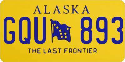 AK license plate GQU893