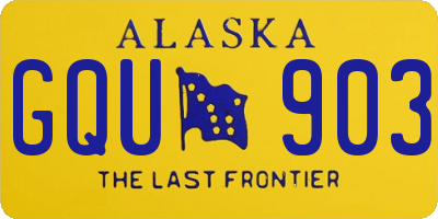 AK license plate GQU903