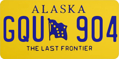 AK license plate GQU904