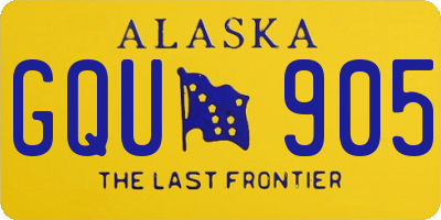AK license plate GQU905