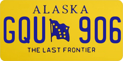 AK license plate GQU906