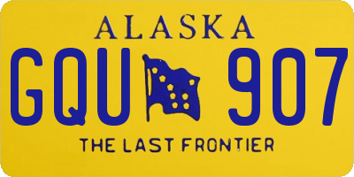 AK license plate GQU907
