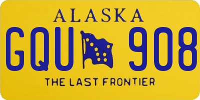 AK license plate GQU908