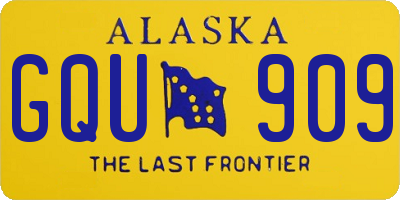 AK license plate GQU909