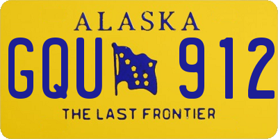 AK license plate GQU912