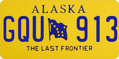 AK license plate GQU913