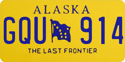 AK license plate GQU914