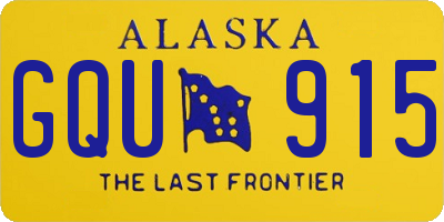AK license plate GQU915