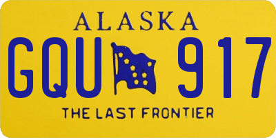 AK license plate GQU917