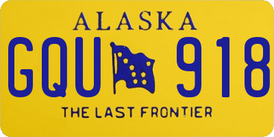 AK license plate GQU918