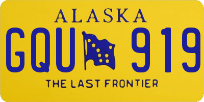 AK license plate GQU919