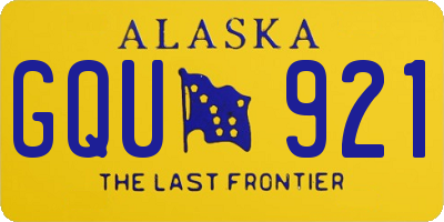 AK license plate GQU921