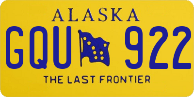 AK license plate GQU922