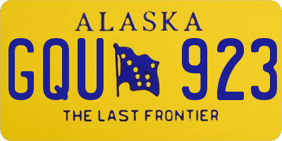 AK license plate GQU923
